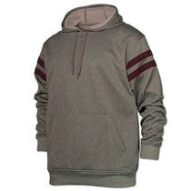 BAW Men's Heather Black/Maroon Hybrid Fleece Hooded