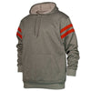 BAW Men's Heather Black/Red Hybrid Fleece Hooded