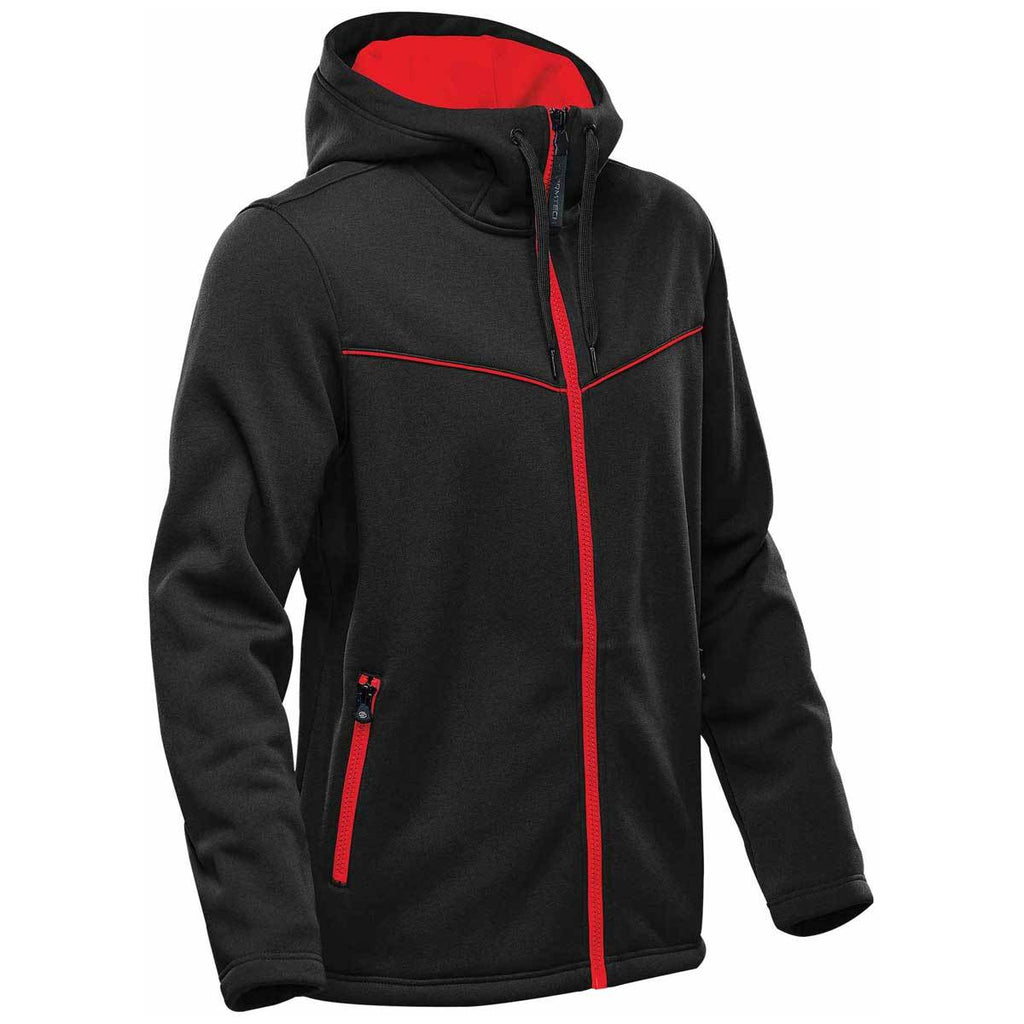 Stormtech Men's Black/Bright Red Logan Perforamance Hoody