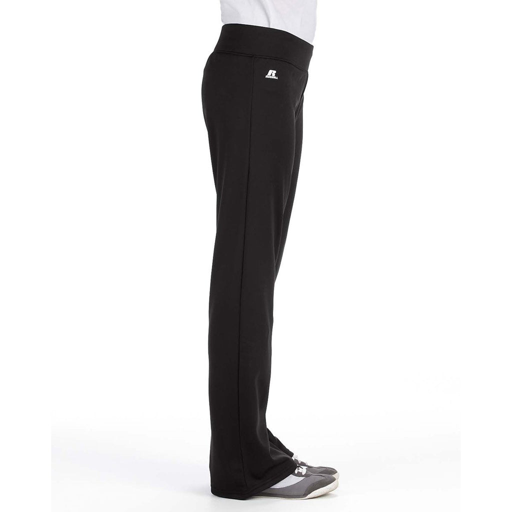 Russell Athletic Women's Black Tech Fleece Mid Rise Loose Fit Pant