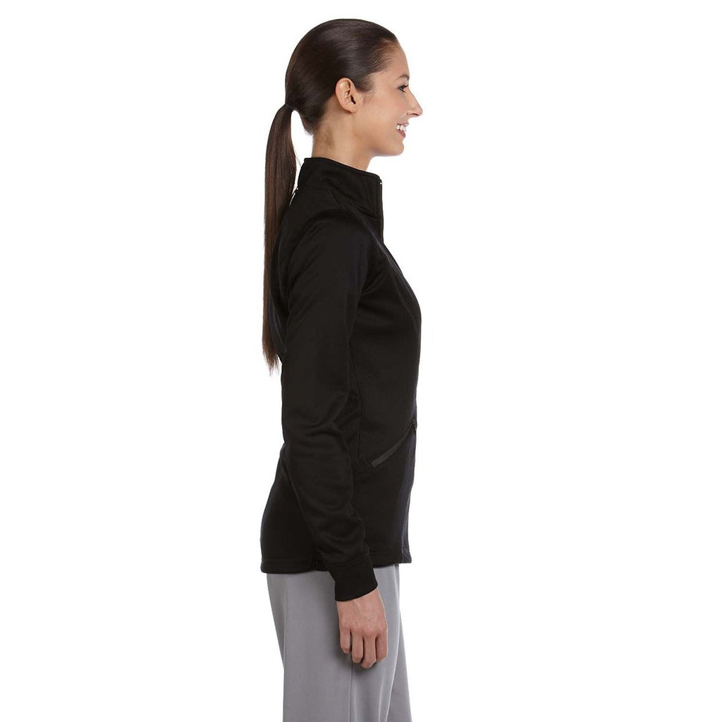 Russell Athletic Women's Black Tech Fleece Full-Zip Cadet