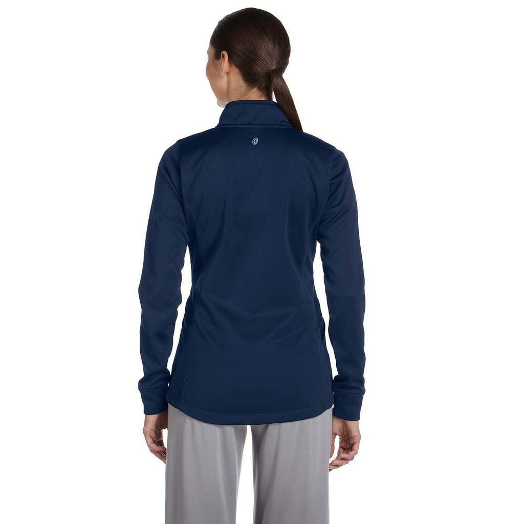 Russell Athletic Women's Navy Tech Fleece Full-Zip Cadet