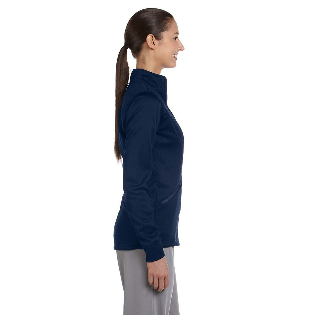 Russell Athletic Women's Navy Tech Fleece Full-Zip Cadet