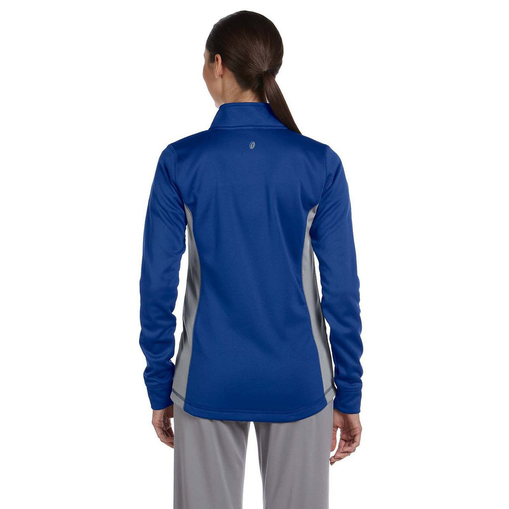 Russell Athletic Women's Royal/Steel Tech Fleece Full-Zip Cadet
