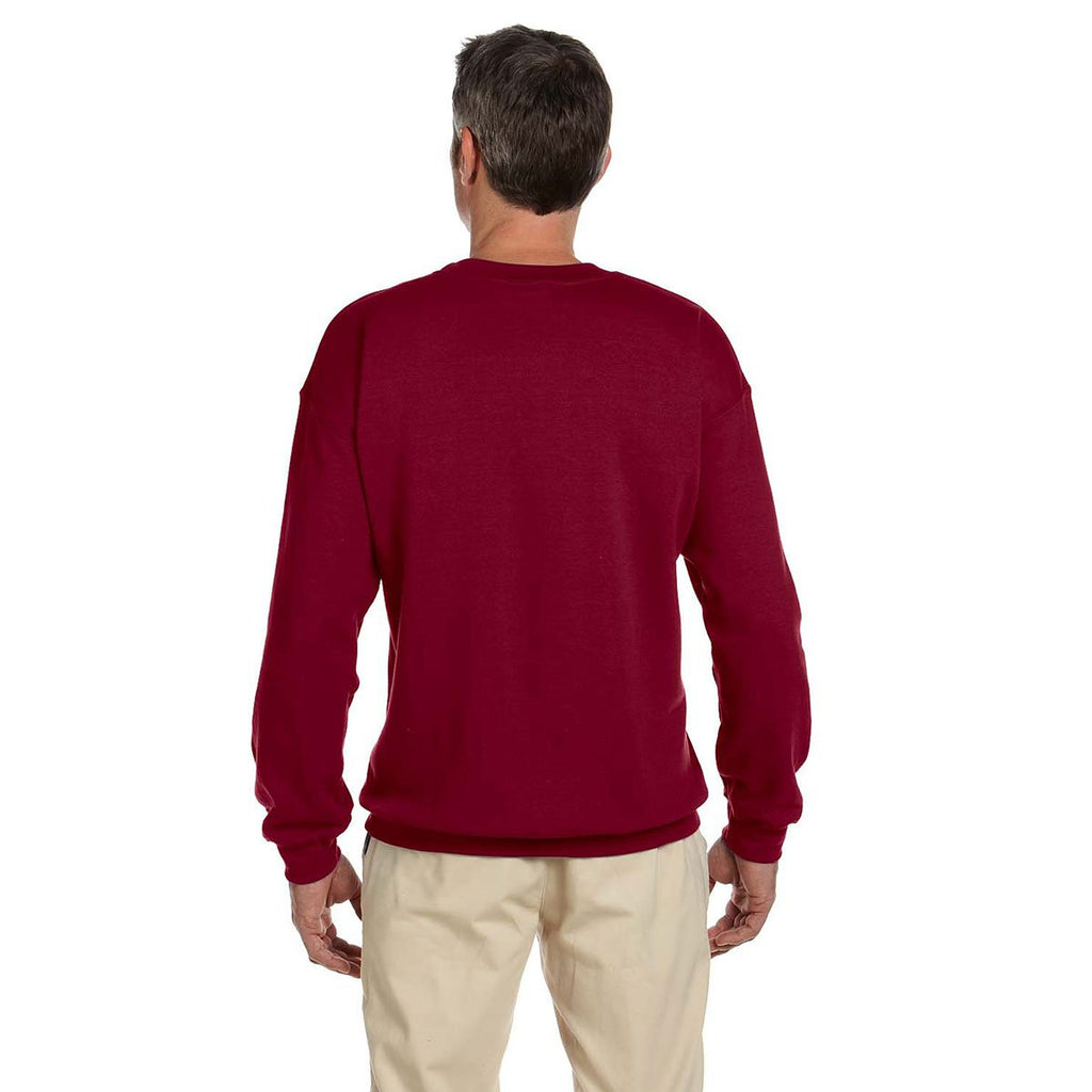 Gildan Men's Antique Cherry Red Heavy Blend 50/50 Fleece Crew