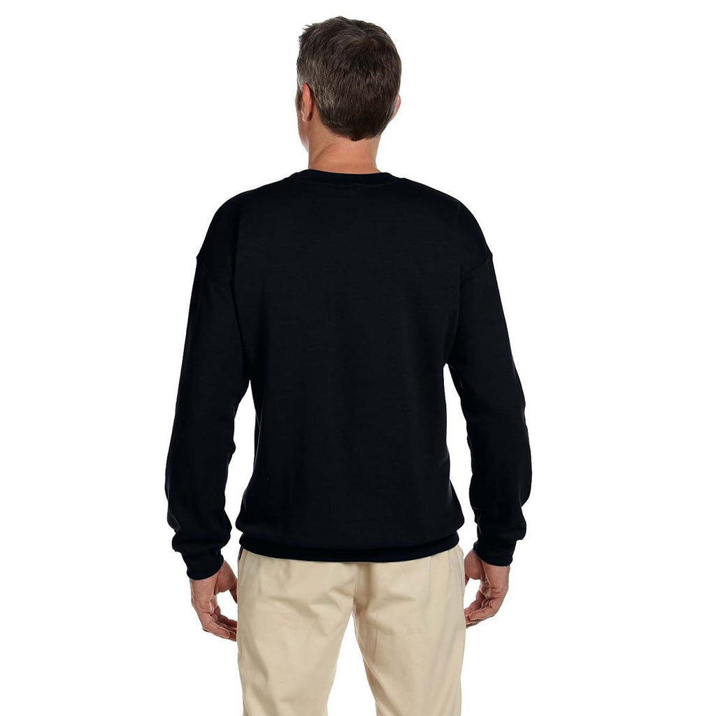 Gildan Men's Black Heavy Blend 50/50 Fleece Crew