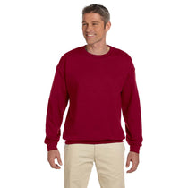 Gildan Men's Cardinal Red Heavy Blend 50/50 Fleece Crew