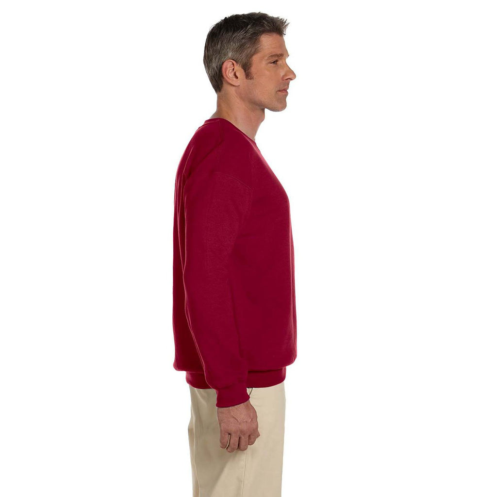 Gildan Men's Cardinal Red Heavy Blend 50/50 Fleece Crew