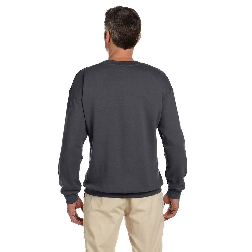 Gildan Men's Charcoal Heavy Blend 50/50 Fleece Crew