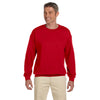 Gildan Men's Cherry Red Heavy Blend 50/50 Fleece Crew