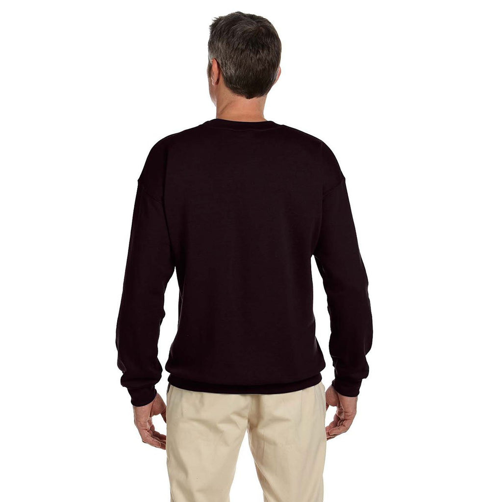 Gildan Men's Dark Chocolate Heavy Blend 50/50 Fleece Crew