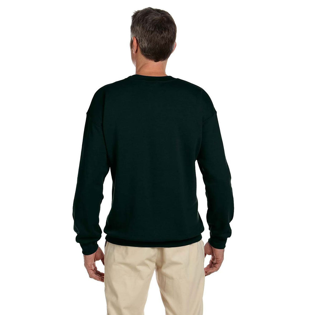 Gildan Men's Forest Green Heavy Blend 50/50 Fleece Crew