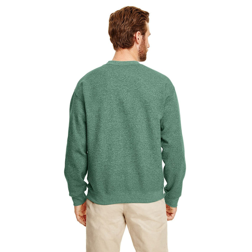 Gildan Men's Heather Sport Dark Green Heavy Blend 50/50 Fleece Crew