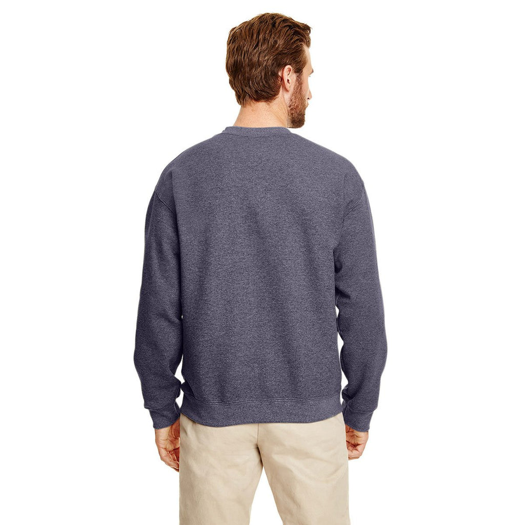 Gildan Men's Heather Sport Dark Navy Heavy Blend 50/50 Fleece Crew