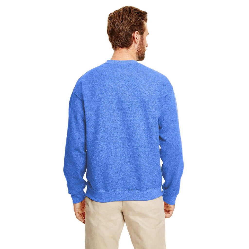 Gildan Men's Heather Sport Royal Heavy Blend 50/50 Fleece Crew
