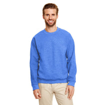 Gildan Men's Heather Sport Royal Heavy Blend 50/50 Fleece Crew