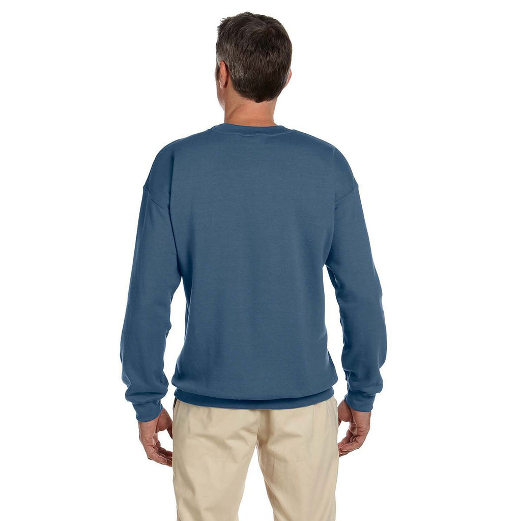 Gildan Men's Indigo Blue Heavy Blend 50/50 Fleece Crew