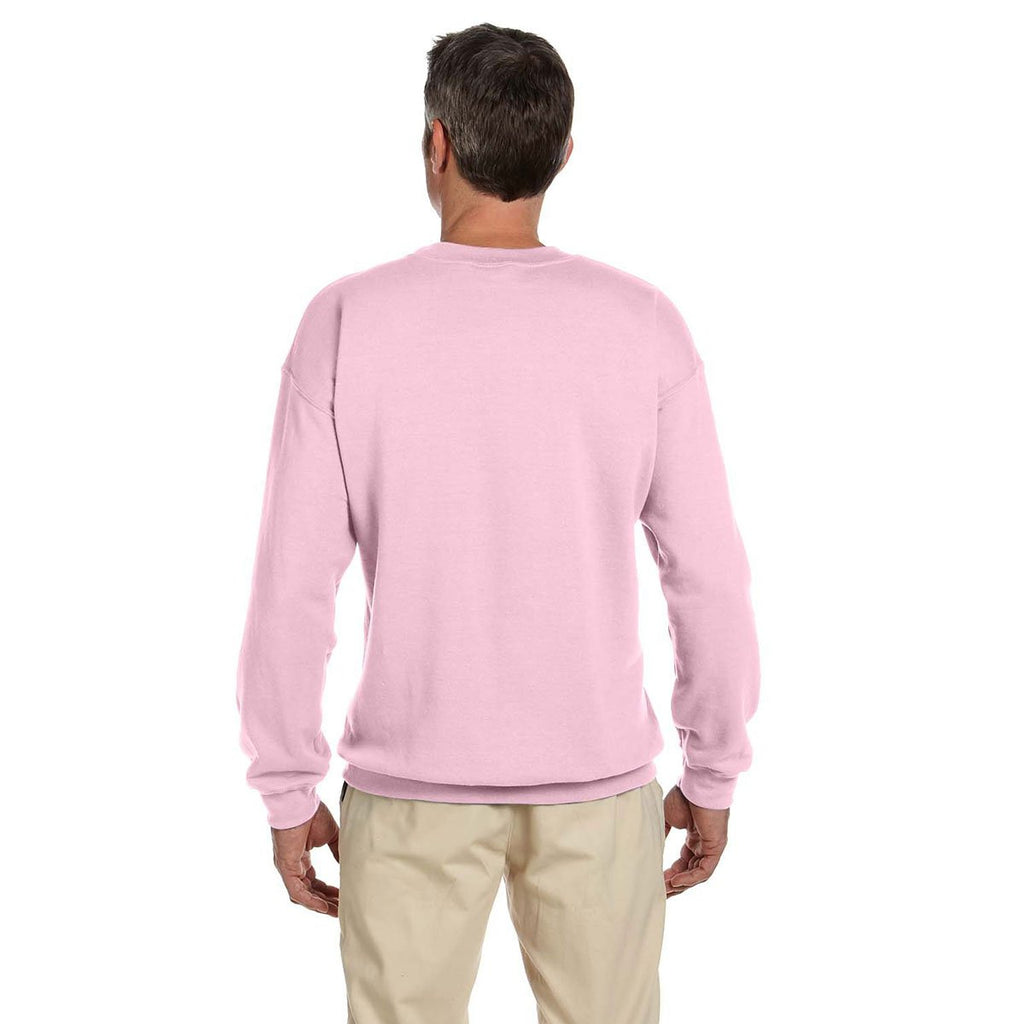 Gildan Men's Light Pink Heavy Blend 50/50 Fleece Crew