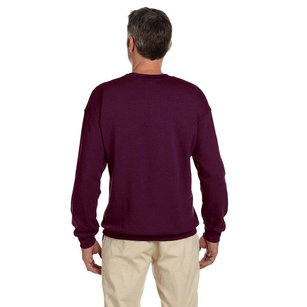 Gildan Men's Maroon Heavy Blend 50/50 Fleece Crew