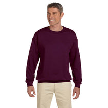 Gildan Men's Maroon Heavy Blend 50/50 Fleece Crew