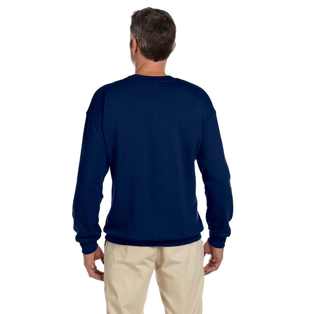 Gildan Men's Navy Heavy Blend 50/50 Fleece Crew