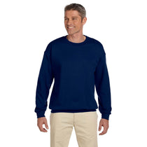 Gildan Men's Navy Heavy Blend 50/50 Fleece Crew