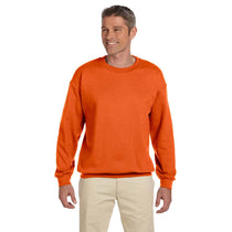Gildan Men's Orange Heavy Blend 50/50 Fleece Crew
