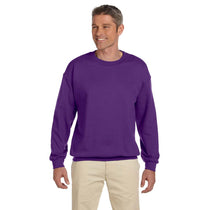 Gildan Men's Purple Heavy Blend 50/50 Fleece Crew