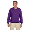 Gildan Men's Purple Heavy Blend 50/50 Fleece Crew