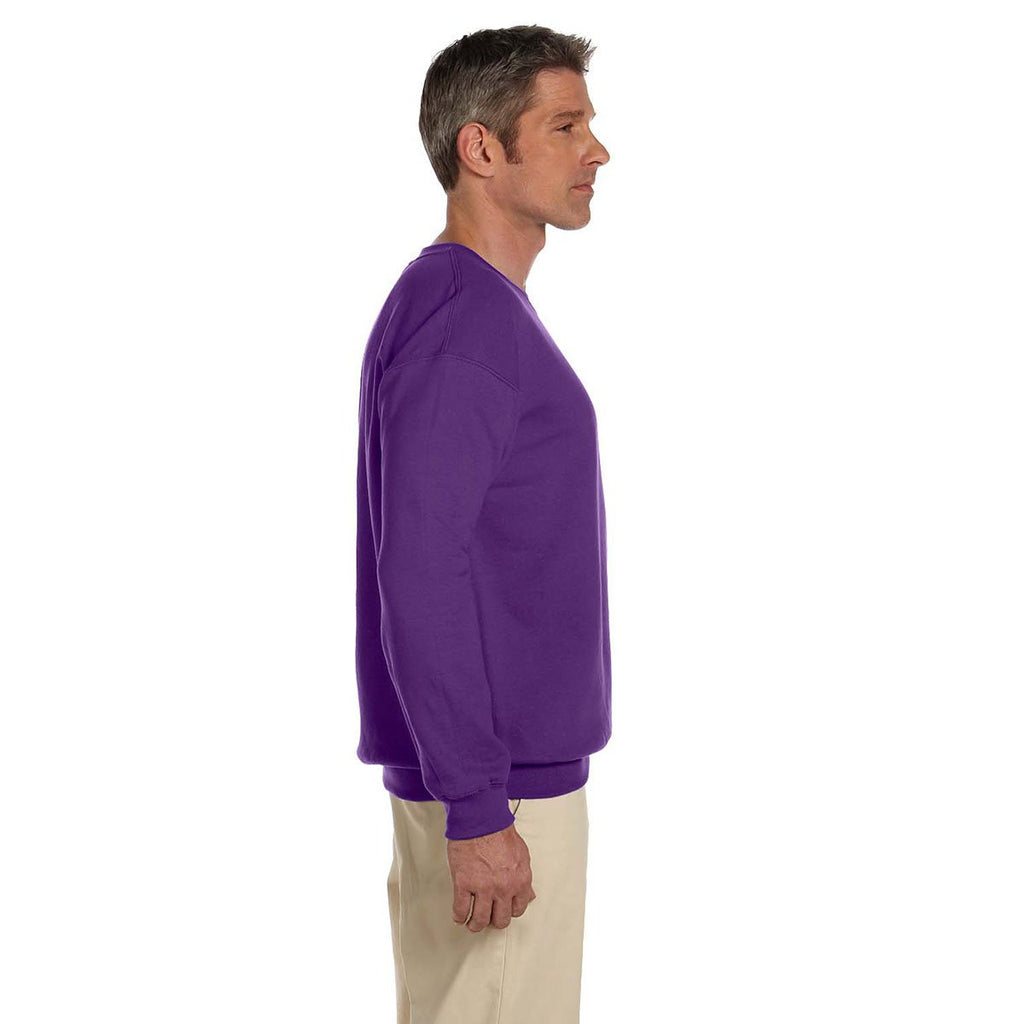 Gildan Men's Purple Heavy Blend 50/50 Fleece Crew