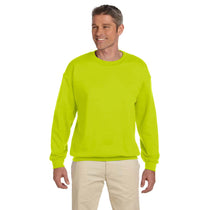 Gildan Men's Safety Green Heavy Blend 50/50 Fleece Crew