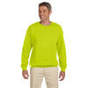 Gildan Men's Safety Green Heavy Blend 50/50 Fleece Crew