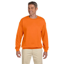 Gildan Men's Safety Orange Heavy Blend 50/50 Fleece Crew