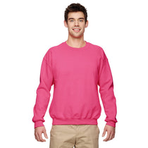 Gildan Men's Safety Pink Heavy Blend 50/50 Fleece Crew