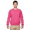 Gildan Men's Safety Pink Heavy Blend 50/50 Fleece Crew