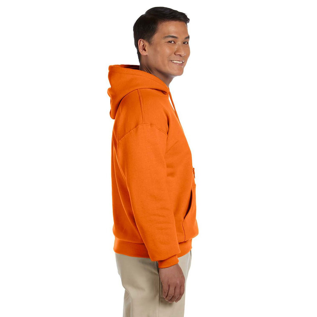 Gildan Men's Safety Orange Heavy Blend 50/50 Hoodie