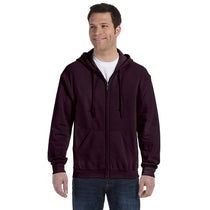 Gildan Men's Dark Chocolate Heavy Blend 50/50 Full Zip Hoodie