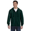 Gildan Men's Forest Green Heavy Blend 50/50 Full Zip Hoodie