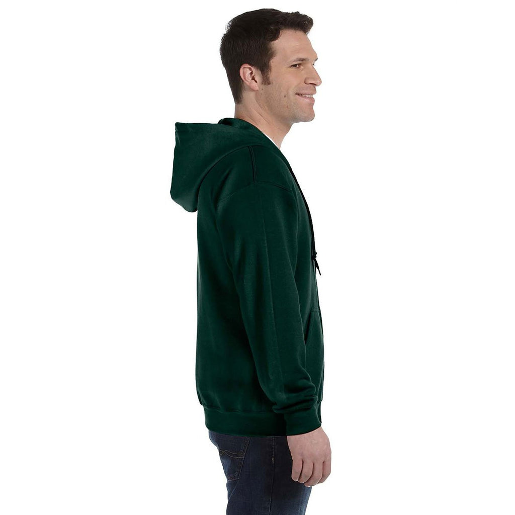 Gildan Men's Forest Green Heavy Blend 50/50 Full Zip Hoodie