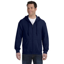 Gildan Men's Navy Heavy Blend 50/50 Full Zip Hoodie