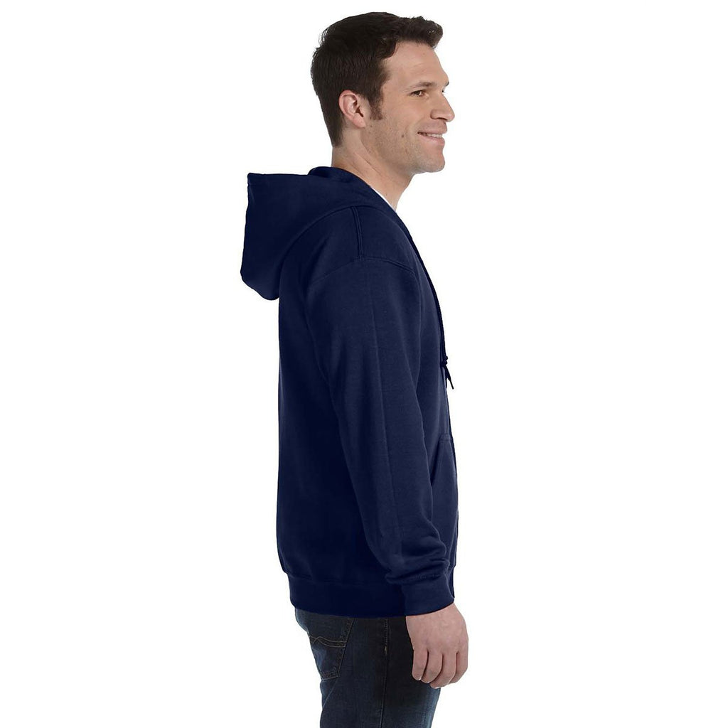 Gildan Men's Navy Heavy Blend 50/50 Full Zip Hoodie