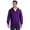 Gildan Men's Purple Heavy Blend 50/50 Full Zip Hoodie