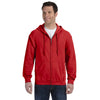 Gildan Men's Red Heavy Blend 50/50 Full Zip Hoodie