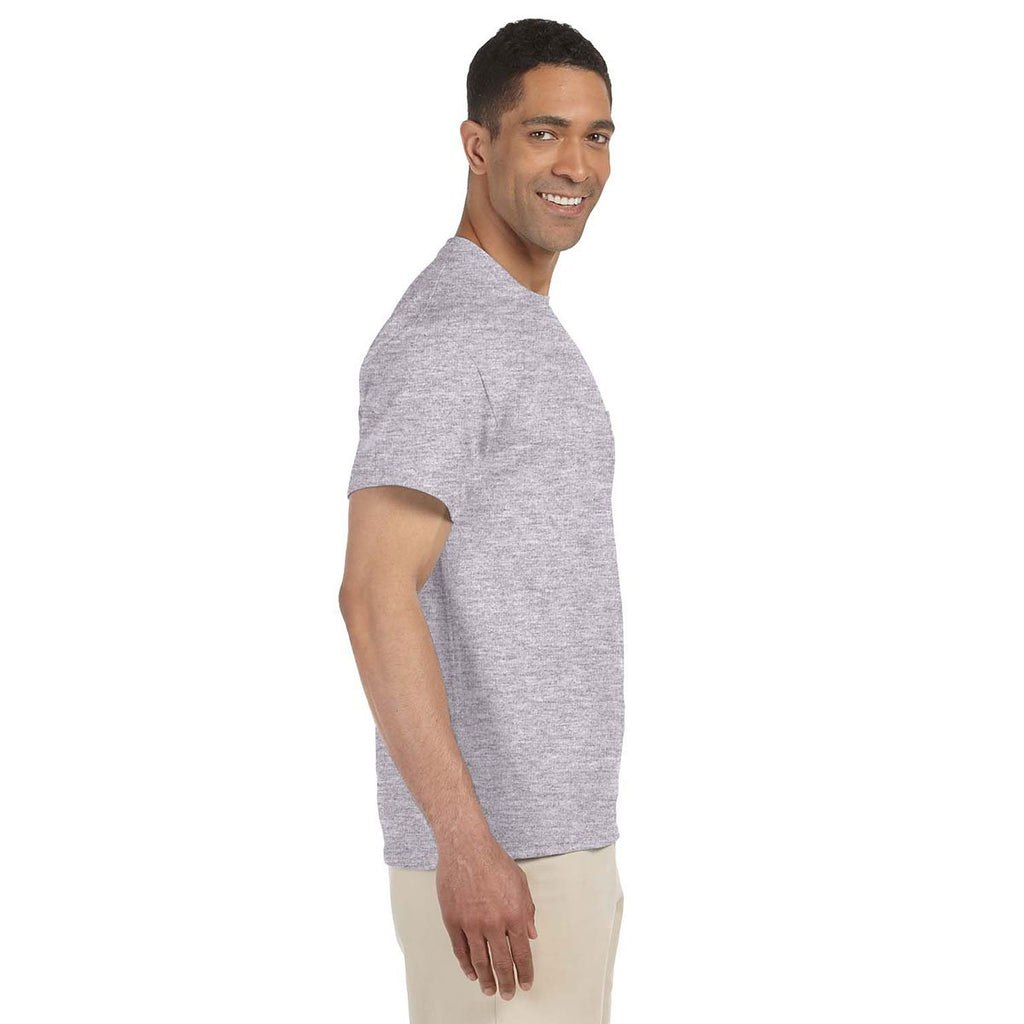 Gildan Men's Sport Grey Ultra Cotton Pocket T-Shirt