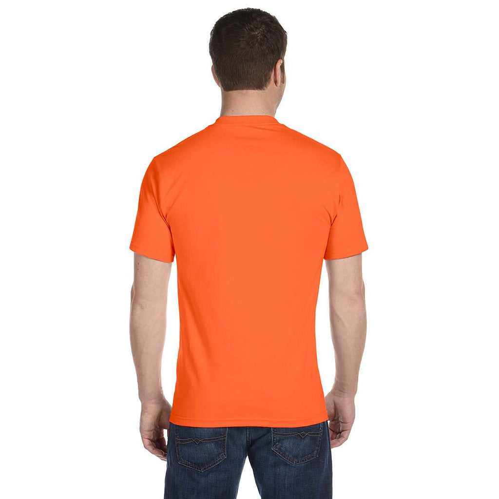 Gildan Men's Orange 5.5 oz. 50/50 T-Shirt