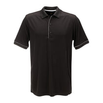 Greg Norman Men's Black Body/White Piping Play Dry Protek Micro Lux Polo