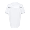 Greg Norman Men's White Body/Black Piping Play Dry Protek Micro Lux Polo