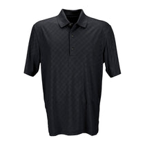 Greg Norman Men's Black Play Dry ML75 Diamond Embossed Polo