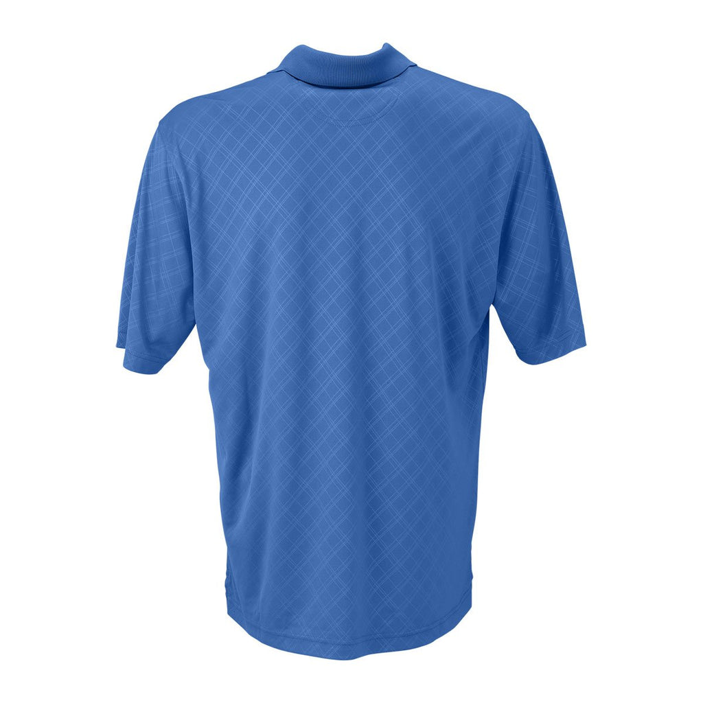 Greg Norman Men's Cobalt Play Dry ML75 Diamond Embossed Polo