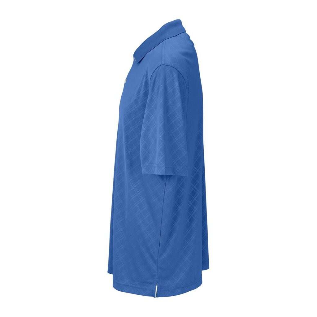 Greg Norman Men's Cobalt Play Dry ML75 Diamond Embossed Polo